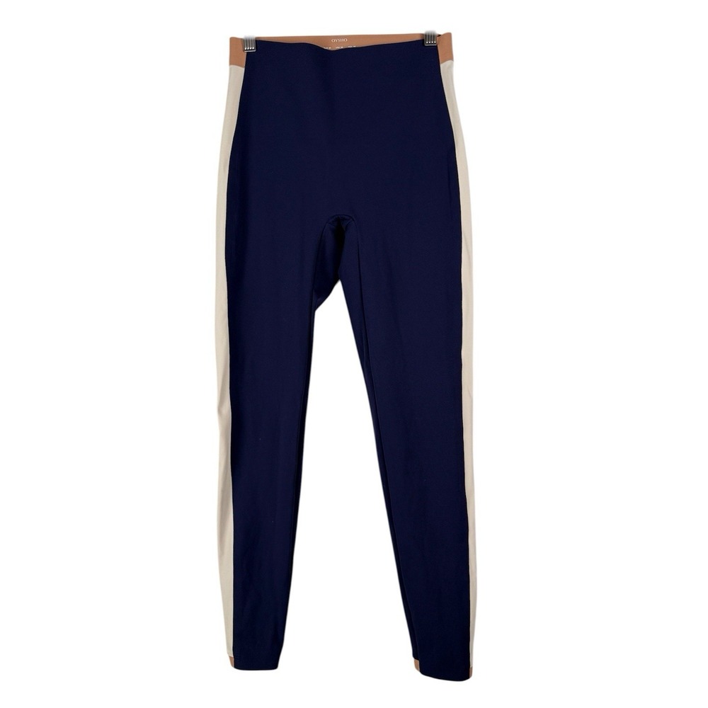 Oysho Perfect-Adapt Women's 7/8  Ankle Leggings Color block Navy Size M Athletic